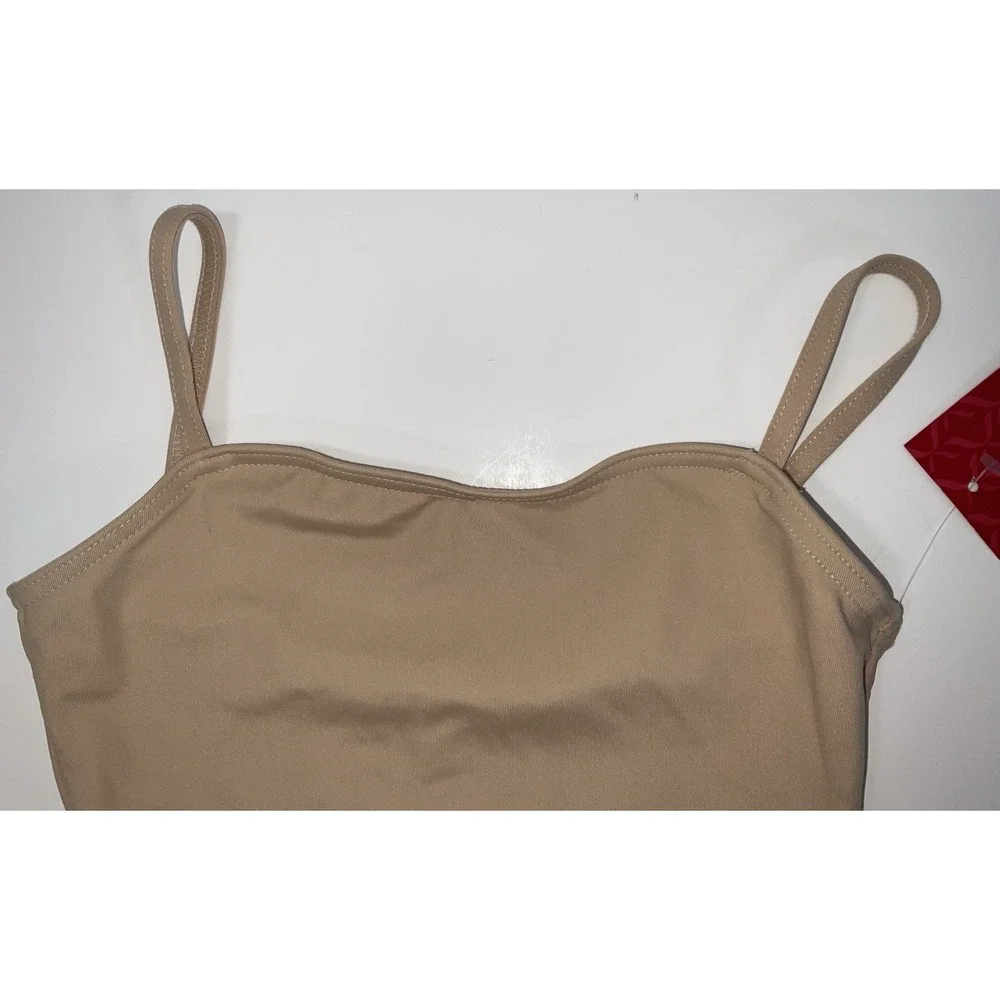 NWT Capezio The Dancemaker Youth Girls Camisole Leotard Nude Large 12/14‎